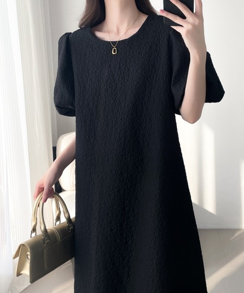 「ABITOKYO」 半袖ワンピース X-LARGE ブラック レディース_画像4