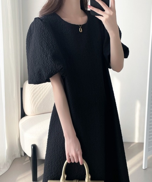 「ABITOKYO」 半袖ワンピース X-LARGE ブラック レディース_画像5