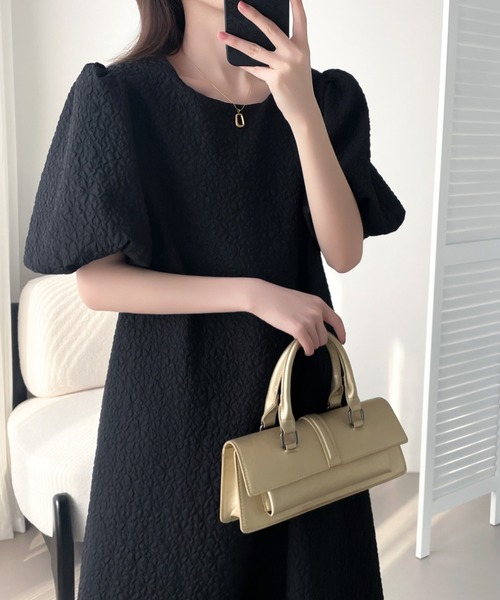 「ABITOKYO」 半袖ワンピース X-LARGE ブラック レディース_画像6