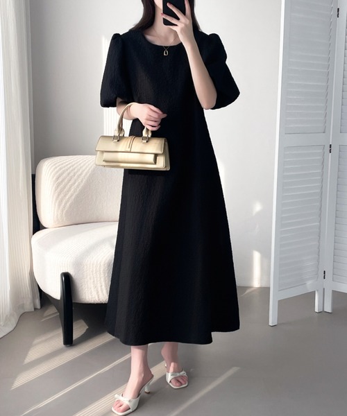 「ABITOKYO」 半袖ワンピース X-LARGE ブラック レディース_画像8