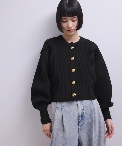 ADAM ET ROPE'（アダムエロペ） カーディガン 「WEB限定」ペプラム