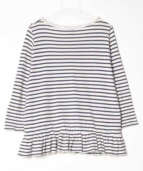 「Katie」 ボーダー柄長袖カットソー FREE ネイビー レディース_画像2