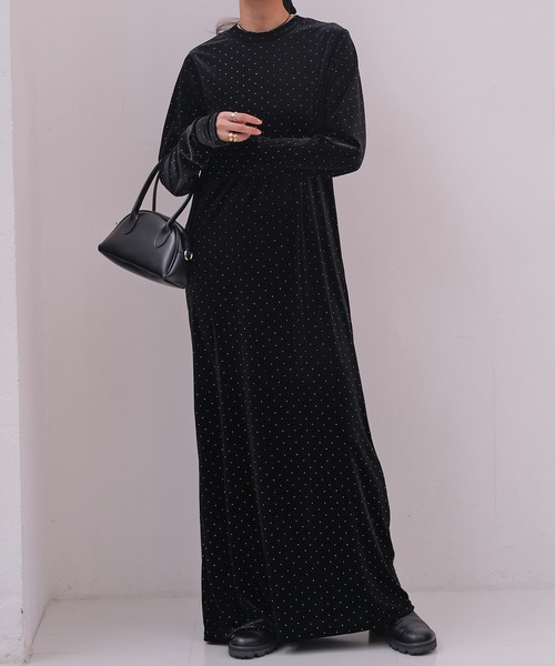 AKTE（アクテ） ワンピース ベロアIラインワンピース : ZOZOTOWN Yahoo