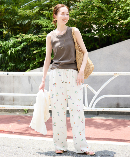 「margaux」 イージーパンツ 38 アイボリー レディース_画像2