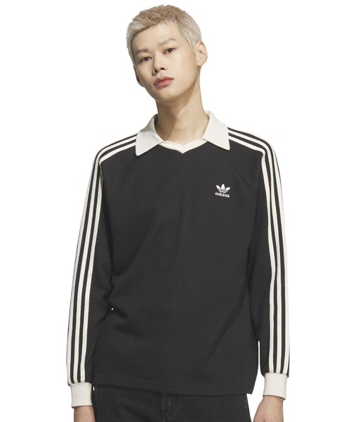 adidas ワッフル ポロシャツ size L adidas（アディダス） ポロシャツ adidas WAFFLE LONG SLEEVE POLO