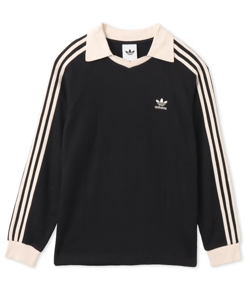 Supreme ワッフル ポロシャツ 黒 M ロンT 長袖 Supreme - Supreme シュプリーム 23AW Thermal L/S Polo サーマル