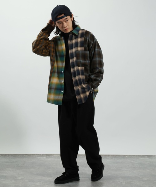 BAYFLOW（ベイフロー） シャツ アソート柄ネルチェックシャツ メンズ