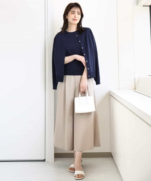 「OFUON」 ニットアンサンブル 40 ライトブルー レディース_画像8