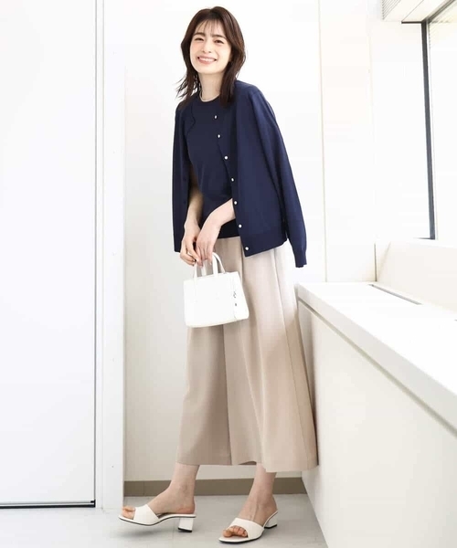 「OFUON」 ニットアンサンブル 40 ライトブルー レディース_画像9