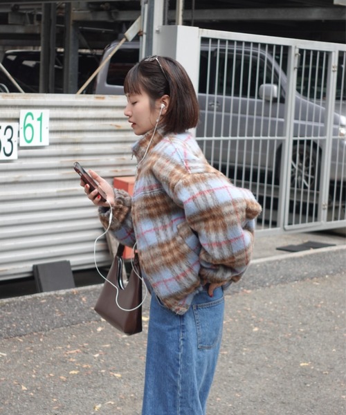 teen boopシャギーブルゾン シャギーチェックブルゾン – TEEN BOOP 公式通販サイト