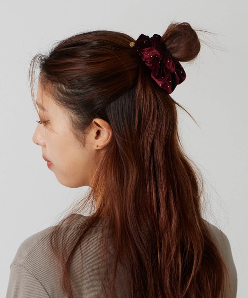 TRESSE（トレス） シュシュ BRIGITTE dot chouchou ストラップ付き