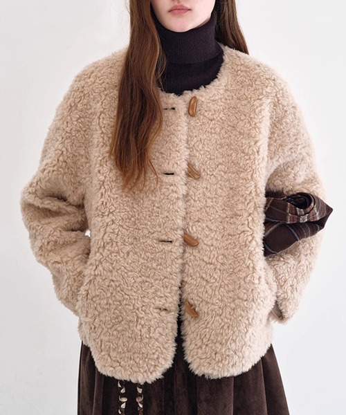 コート アウター ノーカラー ボアコート FD25W197「Fano Studios