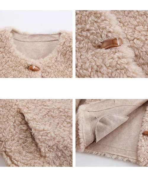 コート アウター ノーカラー ボアコート FD25W197「Fano Studios