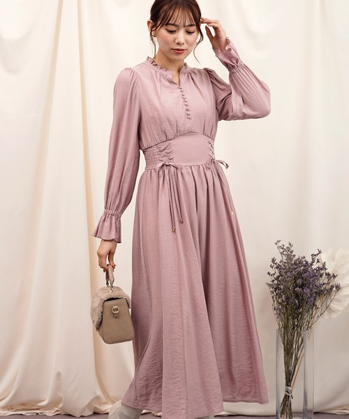 「NOELA」 長袖ワンピース S パープル レディース_画像4