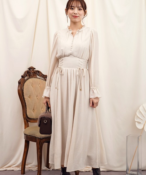 「NOELA」 長袖ワンピース S パープル レディース_画像5