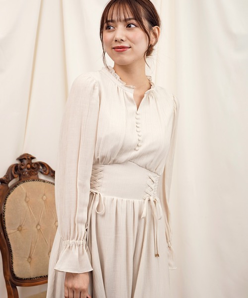 「NOELA」 長袖ワンピース S パープル レディース_画像8