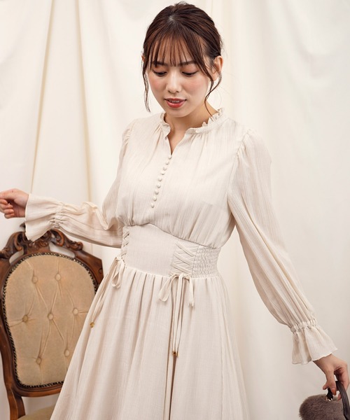 「NOELA」 長袖ワンピース S パープル レディース_画像9