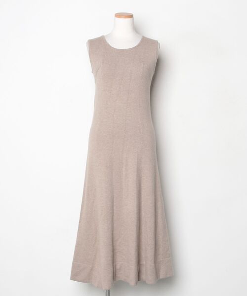 Her lip to ノースリーブ ロングワンピース M ベージュ Her lip to コンビワンピース M ベージュ レディース : ZOZOTOWN Yahoo