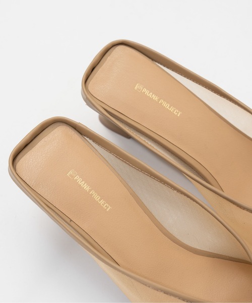 シューズ マルチファブリックウェッジソールカットミュール / Wedge-Sole Cut Mules レディースの画像