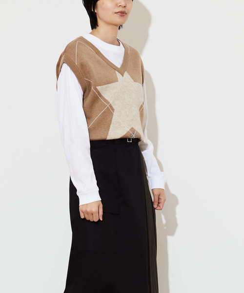 「CONVERSE TOKYO」 ノースリーブニット FREE グレー レディース_画像2