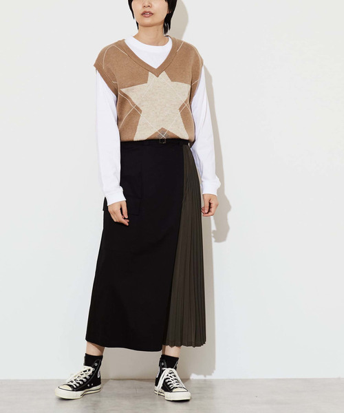 「CONVERSE TOKYO」 ノースリーブニット FREE グレー レディース_画像4