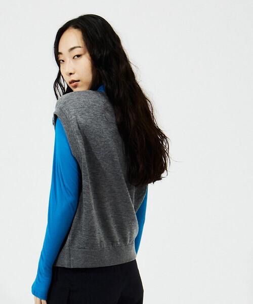 「CONVERSE TOKYO」 ノースリーブニット FREE グレー レディース_画像9