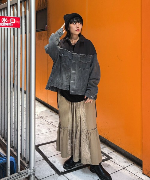 niko and…（ニコアンド） デニムジャケット FREE ブルー レディース