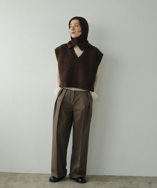 「anuke」 ノースリーブニット FREE グレー レディース_画像4