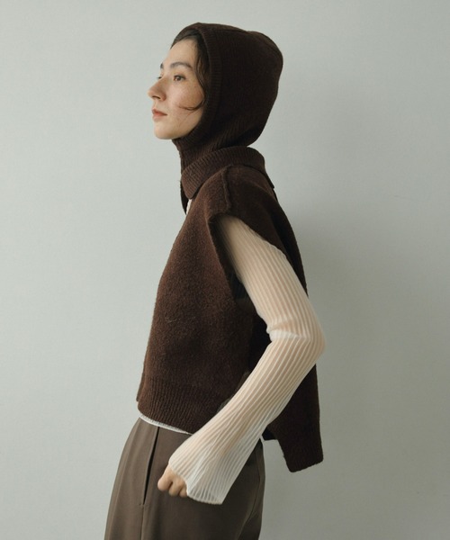 「anuke」 ノースリーブニット FREE グレー レディース_画像5