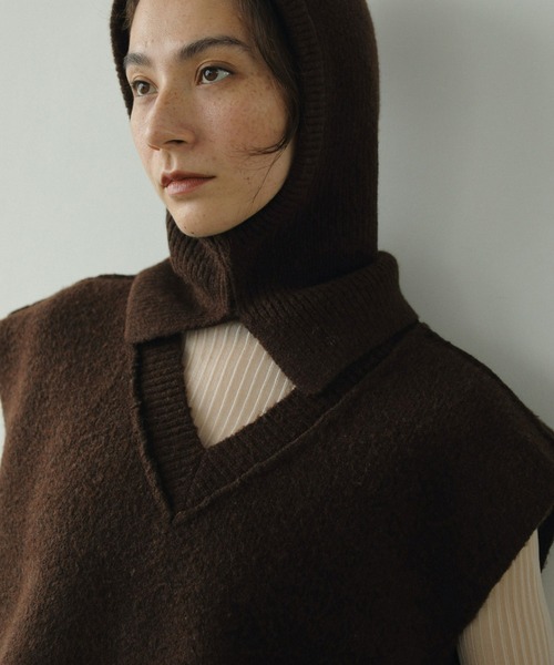 「anuke」 ノースリーブニット FREE グレー レディース_画像6