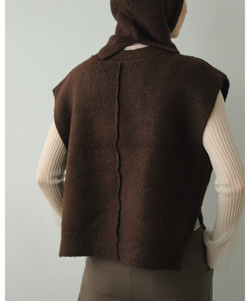 「anuke」 ノースリーブニット FREE グレー レディース_画像7