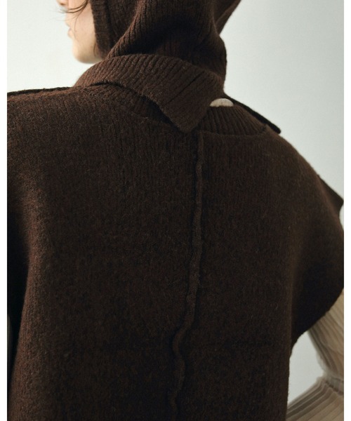 「anuke」 ノースリーブニット FREE グレー レディース_画像9