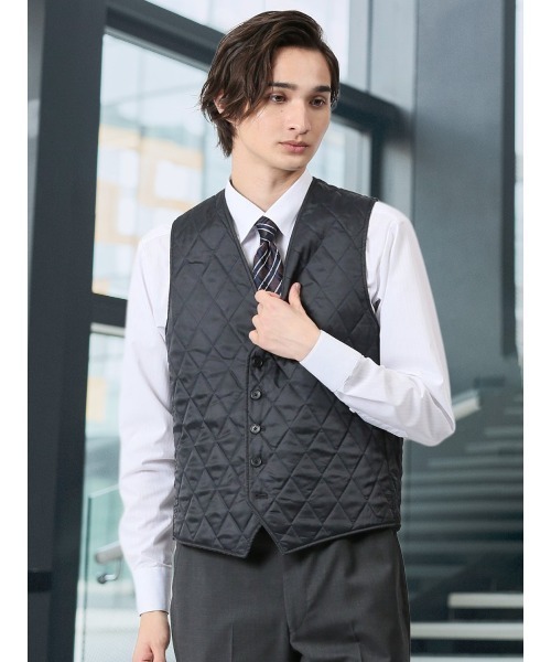 TAKA-Q（タカキュー） スーツ ベスト 「リバーシブル 中綿入り