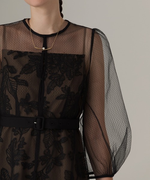 「Leja」 長袖ワンピース MEDIUM グレー レディース_画像4