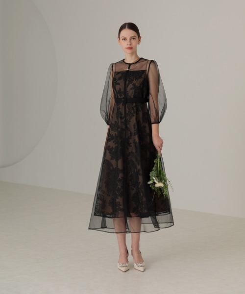 「Leja」 長袖ワンピース MEDIUM グレー レディース_画像8