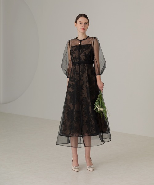 「Leja」 長袖ワンピース MEDIUM グレー レディース_画像9