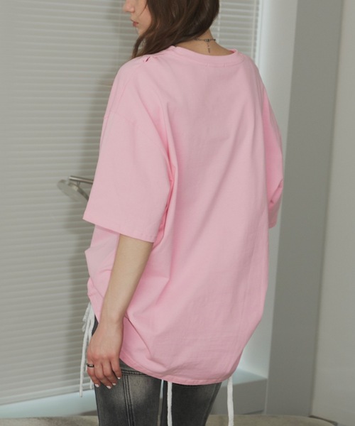 「SHAGGIE」 半袖Tシャツ FREE ピンク レディース_画像2