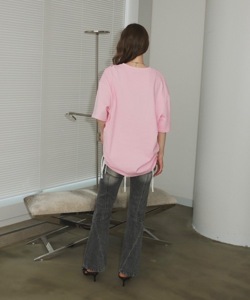 「SHAGGIE」 半袖Tシャツ FREE ピンク レディース_画像3