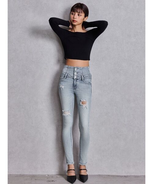 GYDA(ジェイダ) ジーンズ デニム デニムパンツ ハイウエストバック GYDA(ジェイダ) ジーンズ デニム デニムパンツ ハイウエストバック