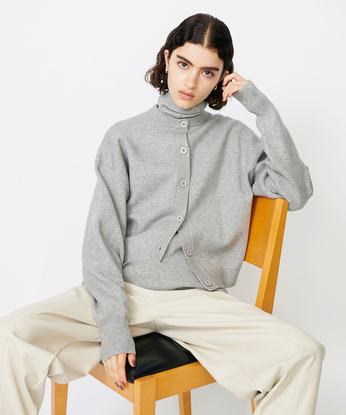 「N.O.R.C」 ニットカーディガン フリー ブラック レディース_画像3