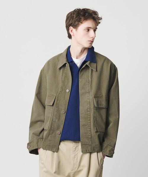 ユナイテッドアローズBEAUTY&YOUTH ヘリンボーン ジャケットコート BEAUTY＆YOUTH UNITED ARROWS ミリタリージャケット モッズコート