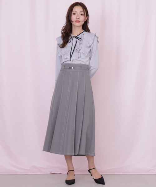 ジルスチュアートフリルレトロブラウスS JILLSTUART - JILLSTUART ジルスチュアート フリル 七分袖 ブラウス