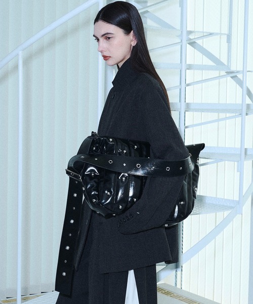 ショルダーバッグ Studs padded sholder bag / スタッズパデット