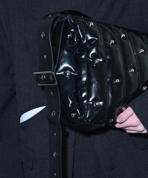 ショルダーバッグ Studs padded sholder bag / スタッズパデット