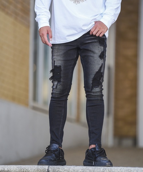 adamsJUGGLER（アダムスジャグラー） スキニーデニムパンツ S ブラック