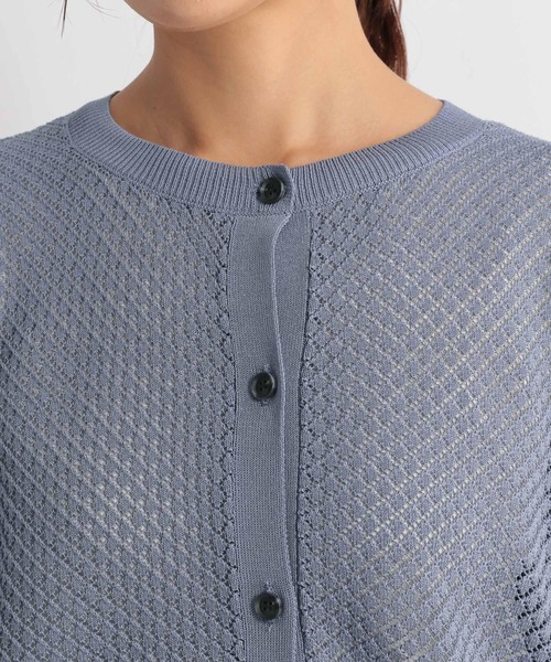 「Andemiu」 ニットカーディガン FREE ブルー レディース_画像7