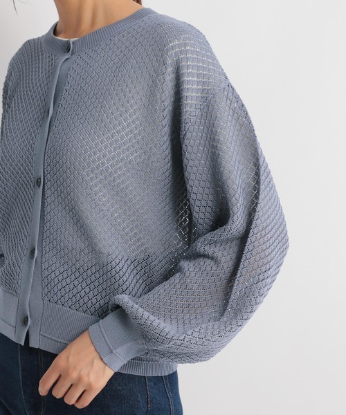 「Andemiu」 ニットカーディガン FREE ブルー レディース_画像8