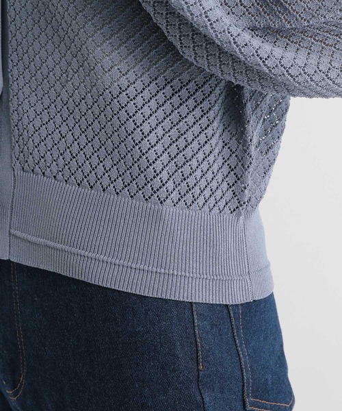 「Andemiu」 ニットカーディガン FREE ブルー レディース_画像9