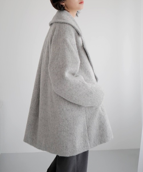 「LIAN」 ピーコート FREE グレー レディース_画像3