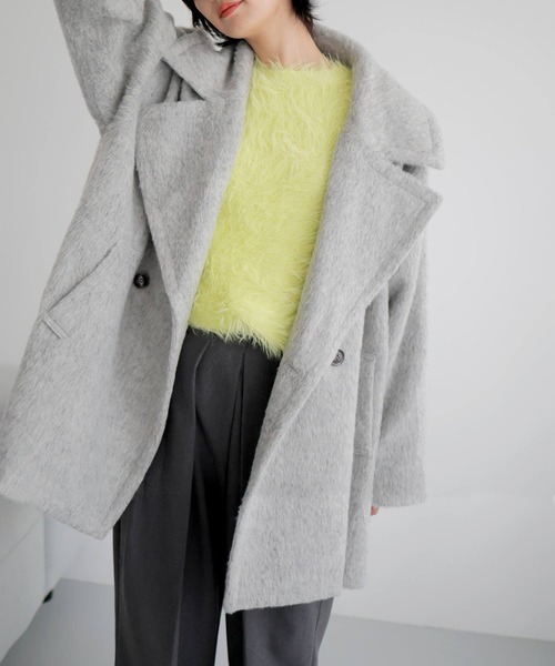 「LIAN」 ピーコート FREE グレー レディース_画像5